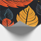 オレンジ色の森：暖かいトーンの紅葉 ラッピングペーパー (角)