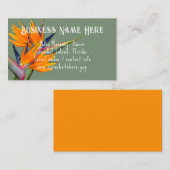 オレンジ色の極楽鳥花の名刺 名刺 (正面/裏面)