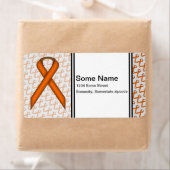 オレンジ色の標準リボン ラベル (インサイチュ)