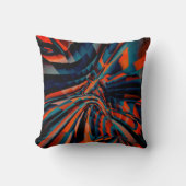 オレンジ色の正方形のスケッチ（ツイスト基体上に整列） クッション (正面)