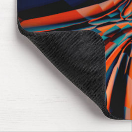 オレンジ色の正方形のスケッチ（ツイスト基体上に整列） マウスパッド