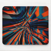 オレンジ色の正方形のスケッチ（ツイスト基体上に整列） マウスパッド (正面)