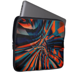 オレンジ色の正方形のスケッチ（ツイスト基体上に整列） ラップトップスリーブ