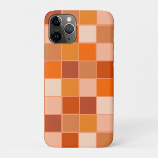 オレンジ色の正方形の濃淡 Case-Mate iPhoneケース (裏)
