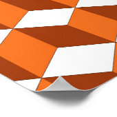 オレンジ色の正方形：抽象芸術ヴィンテージの背景 ポスター (角)