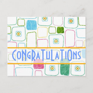 オレンジ色の正方形、CoNgRaTuLaTiOns ポストカード