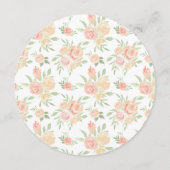 オレンジ色の水の色のフローラ丸メニューカードプレート メニュー (裏面)