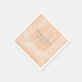 オレンジ色の水の色の結婚デコ スタンダードカクテルナプキン (角)