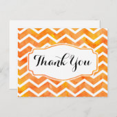 オレンジ色の水の色Chevronありがとうはがき ポストカード (正面/裏面)