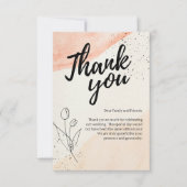 オレンジ色の水彩サンキューカード サンキューカード (正面)