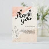 オレンジ色の水彩サンキューカード サンキューカード (スタンド正面)