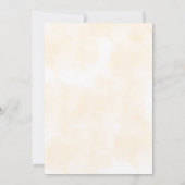 オレンジ色の水彩ハロウィーンジェンダーの明け 招待状 (裏面)