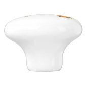 オレンジ色の水彩バタフライ セラミックノブ (側面)