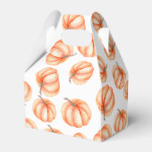 オレンジ色の水彩パンプキンパターン フェイバーボックス (裏面サイド)