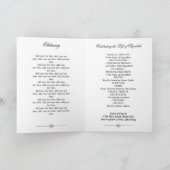 オレンジ色の水彩写真葬祭 プログラム (内部)