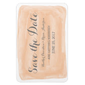 オレンジ色の水彩日付磁石を保存 マグネット (縦)