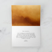 オレンジ色の水彩結晶フォト卒業 サンキューカード (内部)