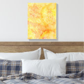 オレンジ色の水彩背景 キャンバスプリント (インサイチュ (寝室))