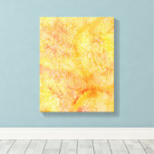 オレンジ色の水彩背景 キャンバスプリント (インサイチュ (ウッドフロア))