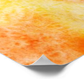 オレンジ色の水彩背景 ポスター (角)
