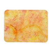 オレンジ色の水彩背景 マグネット (横)