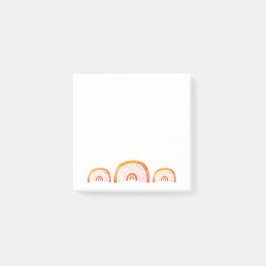 オレンジ色の水彩虹 ポストイット