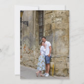 オレンジ色の水彩 |写真の追加招待状 招待状 (裏面)