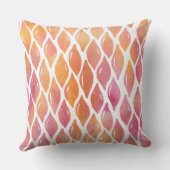 オレンジ色の水滴パターン装飾用クッション クッション (裏面)