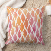 オレンジ色の水滴パターン装飾用クッション クッション (ブランケット)