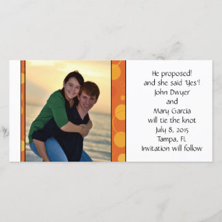 オレンジ色の水玉模様日付の保存 セーブザデート