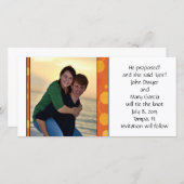 オレンジ色の水玉模様日付の保存 セーブザデート (正面/裏面)