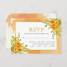 オレンジ色の水色の花フローラ秋の結婚式