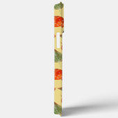 オレンジ色の水色の鳥とザクロのパターン Case-Mate iPhoneケース (裏面 / 右)