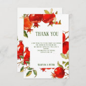 オレンジ色の水色テーマ明るい色 サンキューカード (正面/裏面)