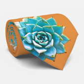 オレンジ色の水色 ネクタイ (ロール)