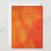 オレンジ色の汎用パーティーにおけるモダンアブストラクトペイント 招待状 (裏面)