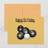 オレンジ色の法面 ボウリング 誕生日、ポストカード ポストカード (正面/裏面)