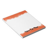 オレンジ色の泡 ノートパッド (アングル)