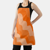 オレンジ色の波状海波のグラデーション エプロン (インサイチュ)