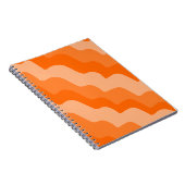 オレンジ色の波状海波のグラデーション ノートブック (右側)