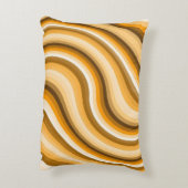 オレンジ色の波 アクセントクッション (裏面(縦))