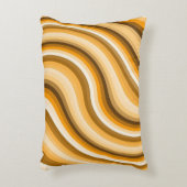 オレンジ色の波 アクセントクッション (正面(垂直))