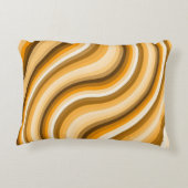 オレンジ色の波 アクセントクッション (裏面)