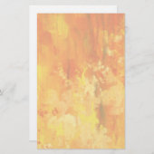 オレンジ色の洗濯の文房具 便箋 (正面/裏面)