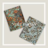 オレンジ色の浮き上がりフローラスパイラルノートブック ノートブック