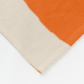 オレンジ色の液体スワール流ストライプ溝状Y2Kパターン フリースブランケット (角)