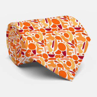 オレンジ色の溶岩ランプタイ ネクタイ