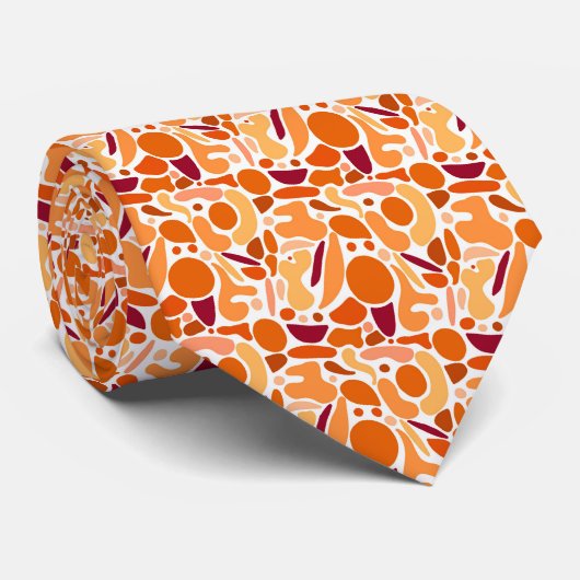 オレンジ色の溶岩ランプタイ ネクタイ (ロール)