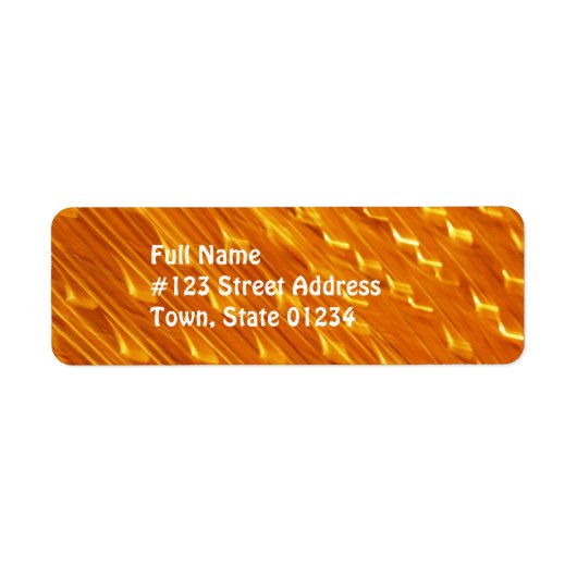 オレンジ色の溶岩宛名ラベル ラベル (正面)