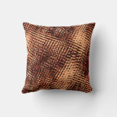 オレンジ色の濃い十字型の傷と影 クッション (裏面)